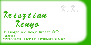 krisztian kenyo business card